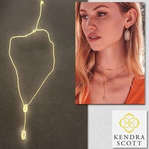 Kendra Scott Framed Elisa Gold Y Necklace